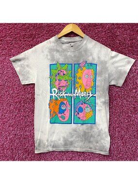 Rick and Morty Infected tiedye Tshirt size Small
